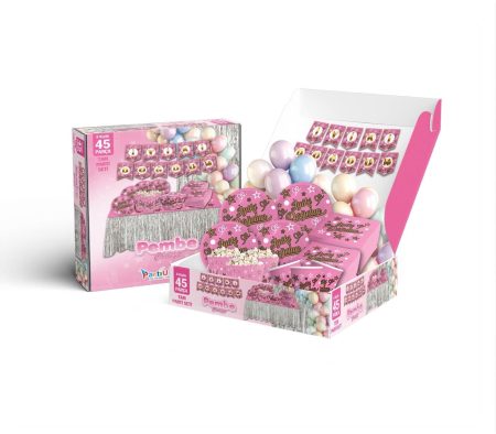 PARTİ SETİ 8 KİŞİLİK İYİKİ DOĞDUN PEMBE