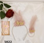 SET TAÇ İNCİLİ PEMBE GOLD