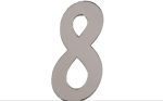 PLEKSİ 20 Lİ RAKAM GÜMÜŞ NO:8